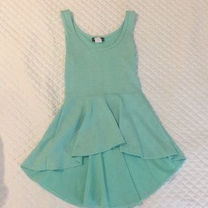 Teal Peplum Tank Top